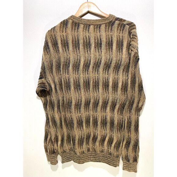 Bachrach sweater vtg movement 3D dark academia airthy grandpa comfy casual men L - Picture 2 of 5